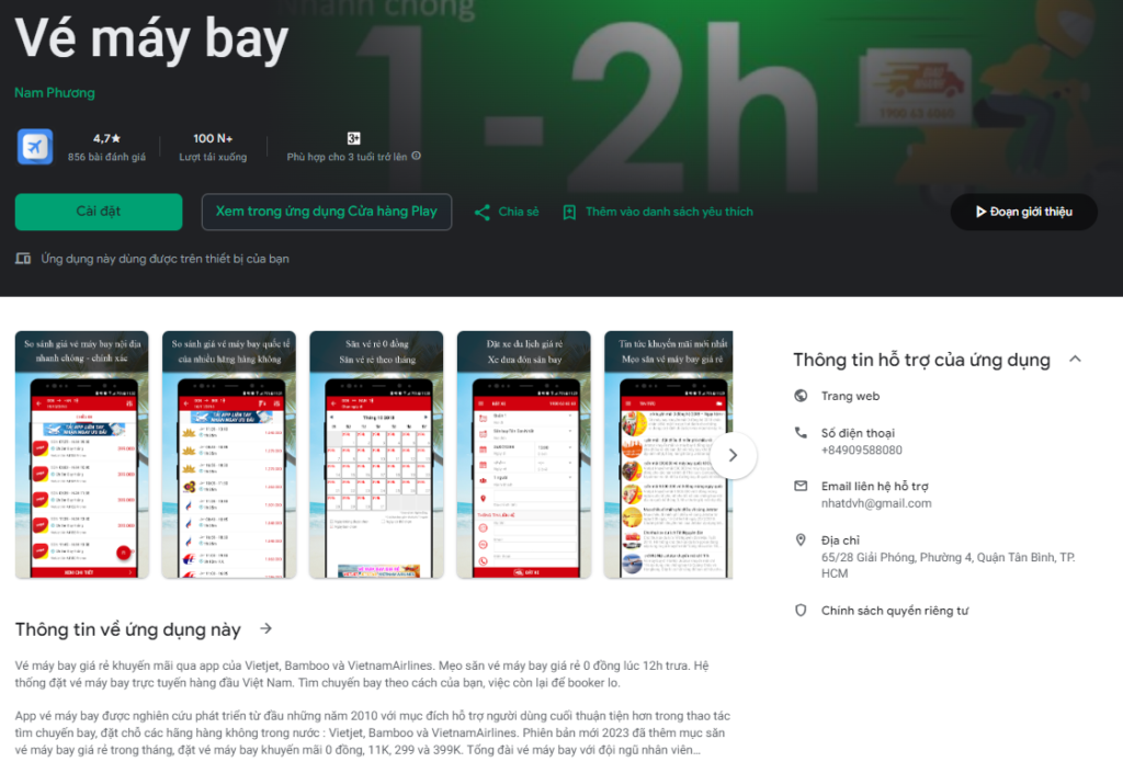 săn vé máy bay giá rẻ bằng app vé máy bay