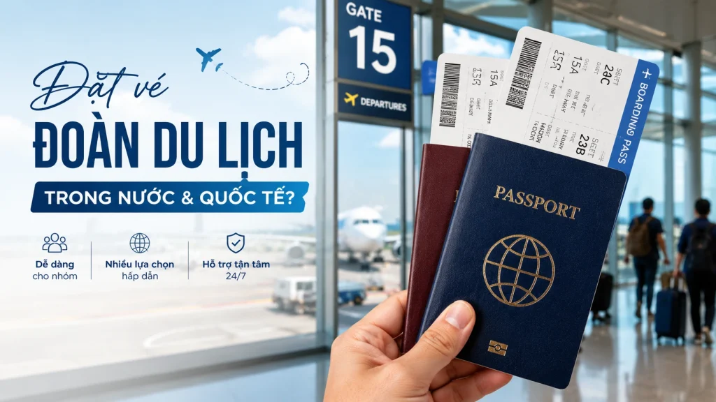 Đặt vé đoàn du lịch trong nước và quốc tế