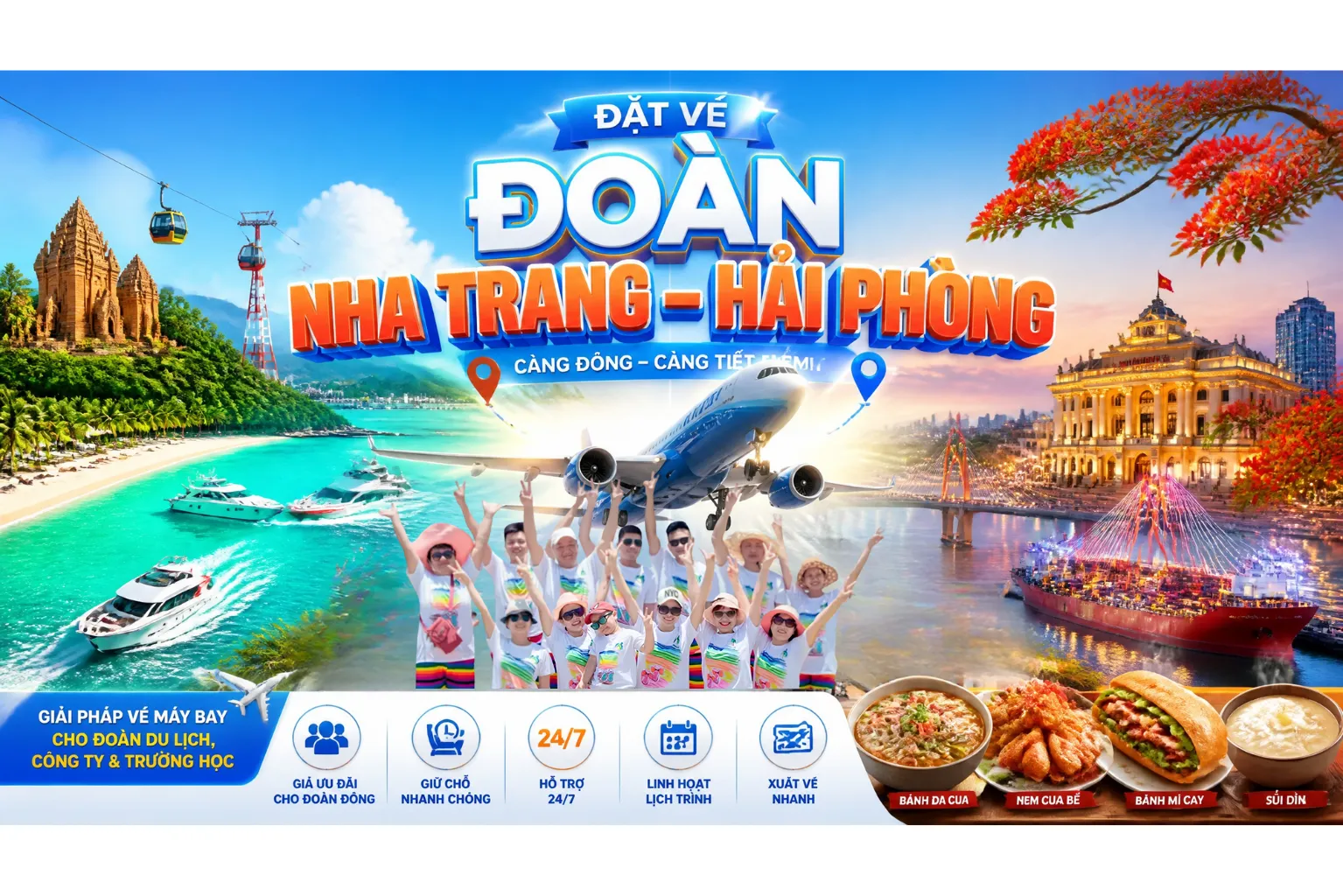 Đặt vé đoàn Nha Trang Hải Phòng