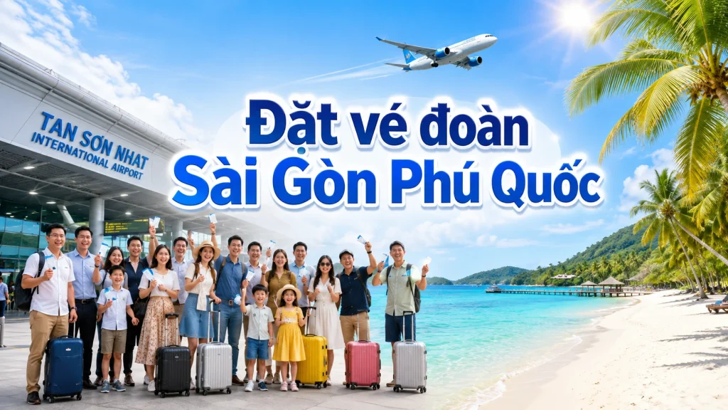 Đặt vé đoàn Sài Gòn Phú Quốc giá tốt, giữ chỗ nhanh