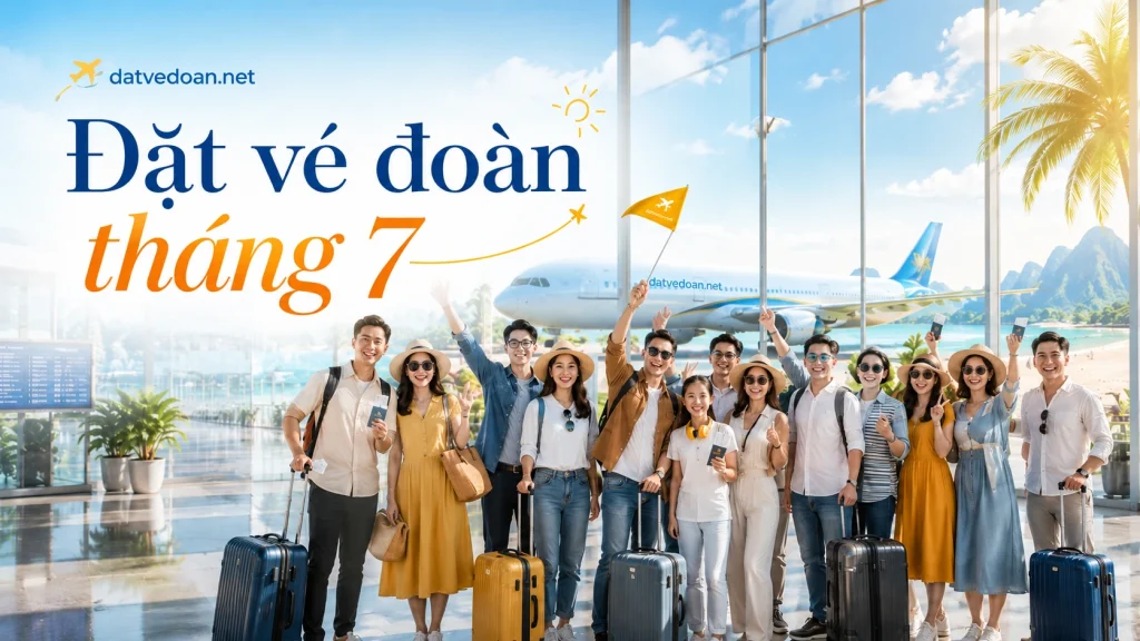 Đặt vé đoàn tháng 7 giữ chỗ sớm, tối ưu chi phí hè
