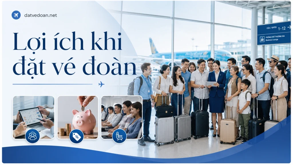 Lợi ích khi đặt vé đoàn giải pháp nhẹ đầu cho trưởng đoàn