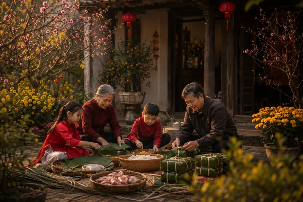 Gói bánh chưng đẹp mang đậm nét truyền thống Việt Nam