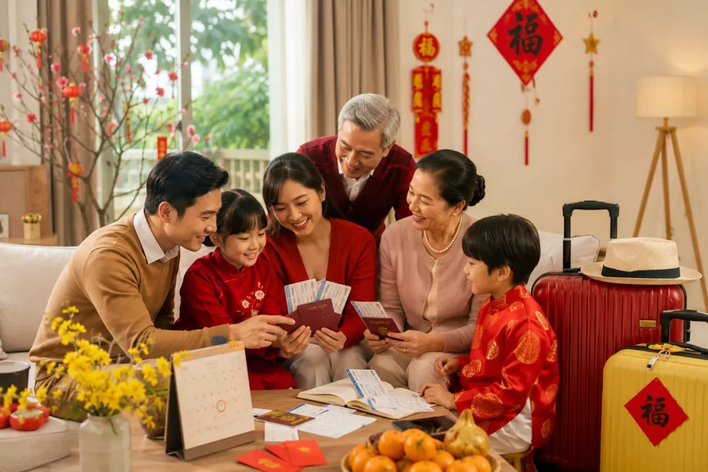 Chuyến đi Tết của đại gia đình cần được chuẩn bị chu đáo về mặt thủ tục để trọn vẹn niềm vui