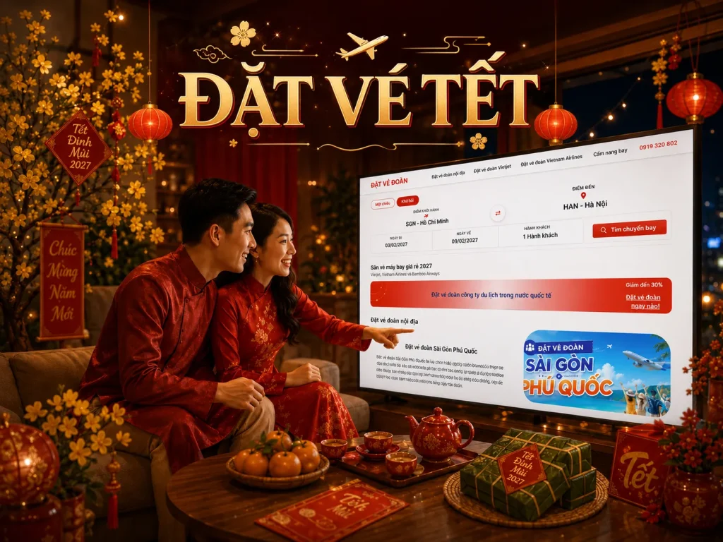 Đặt vé tết cho gia đình giá rẻ
